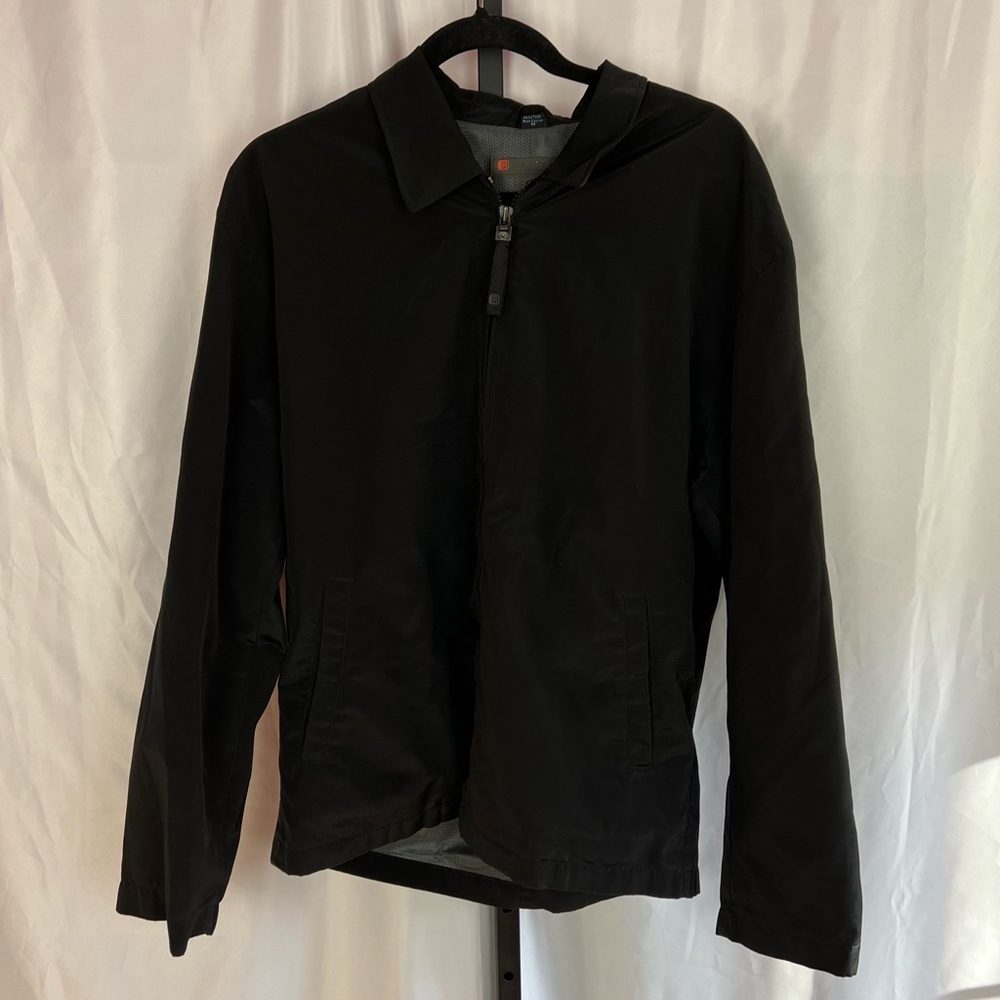 Kenneth Cole Reaction Black Polyester Jacket, size Medium
